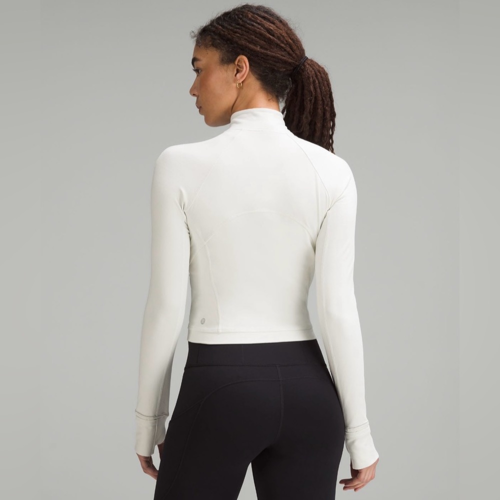 Lululemon Rulu Cropped 1/2 Zip Bone